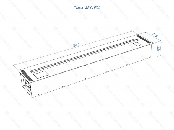 Автоматический биокамин Lux Fire Smart Flame 1500 RC INOX