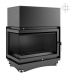 Топка с водяным контуром OLIWIA/PW/BL/17/BS/W, Г-образное стекло слева, змеевик
