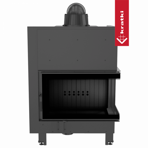 Топка Kratki PRO MBO/P/BS/SG угловое гнутое стекло справа (Чёрная футеровка)