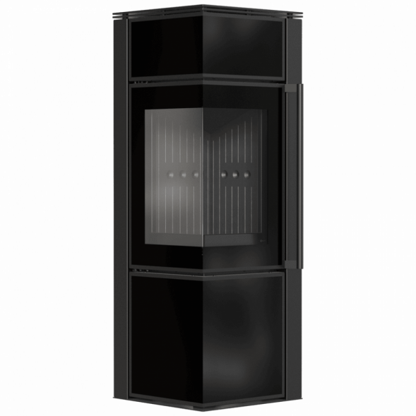 Печь Kratki Pro TORA/S 8 кВт, чёрное стекло (TORA/S, чёрное стекло, чёрная футеровка)