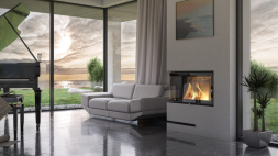 Топка DEFRO HOME INTRA SLIM SM BL, 6 кВт, 667/465/337мм, угловое стекло слева