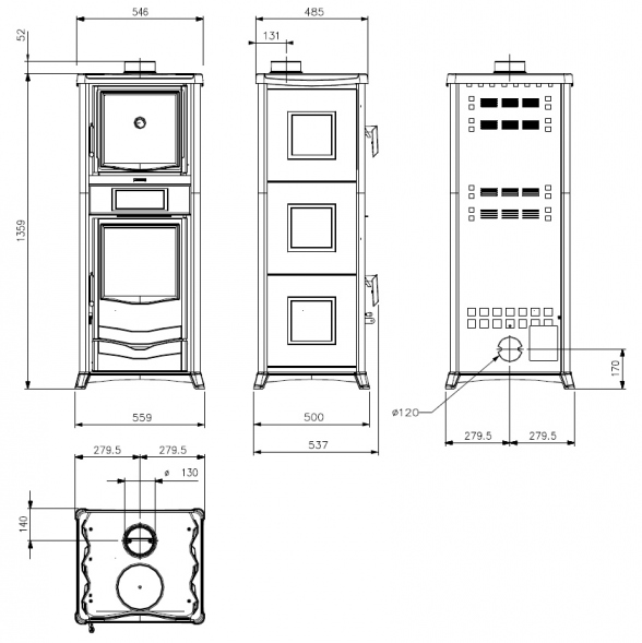 Печь La NORDICA Rossella Plus Forno Evo Liberty Bordeaux (Бордовый)